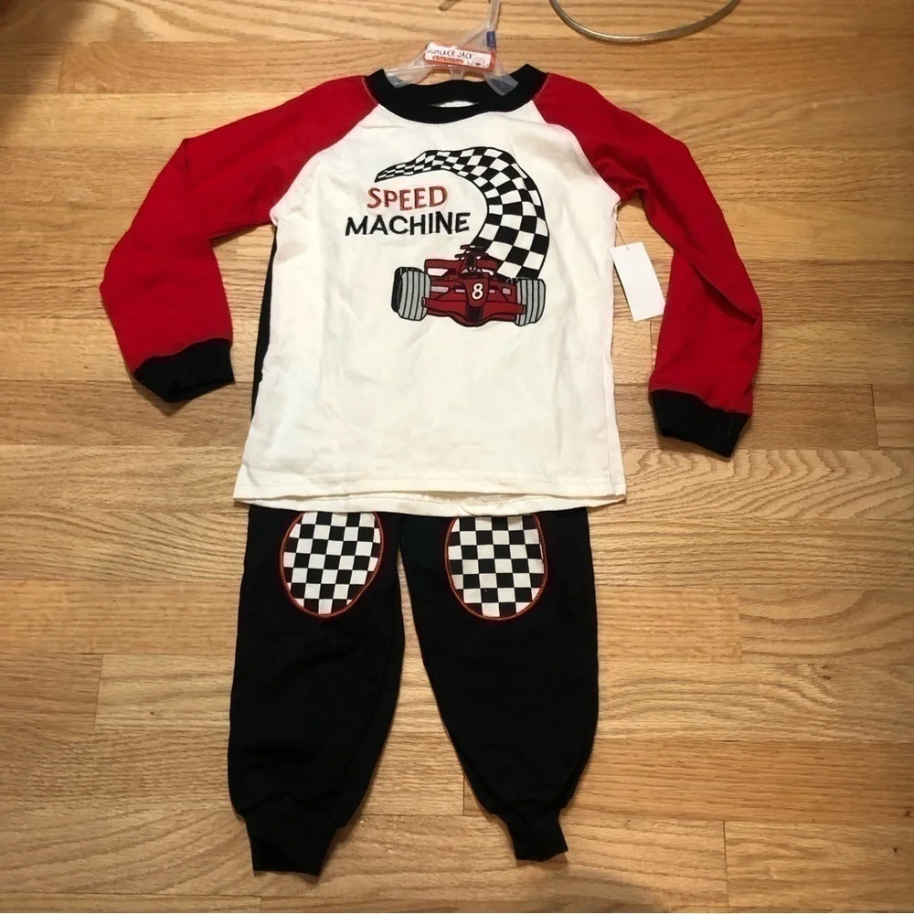 Speed Machine Racing Car Outfit NEW 4T Quacker Jack Long Sleeve Sweatpants Shirt